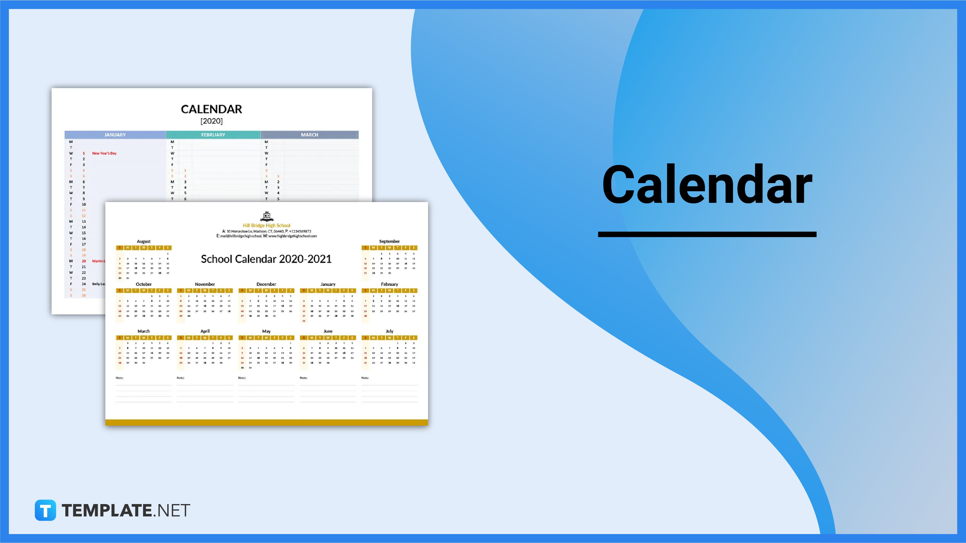 Mini Calendar Display (Trifold Presentation Board) by The Blue