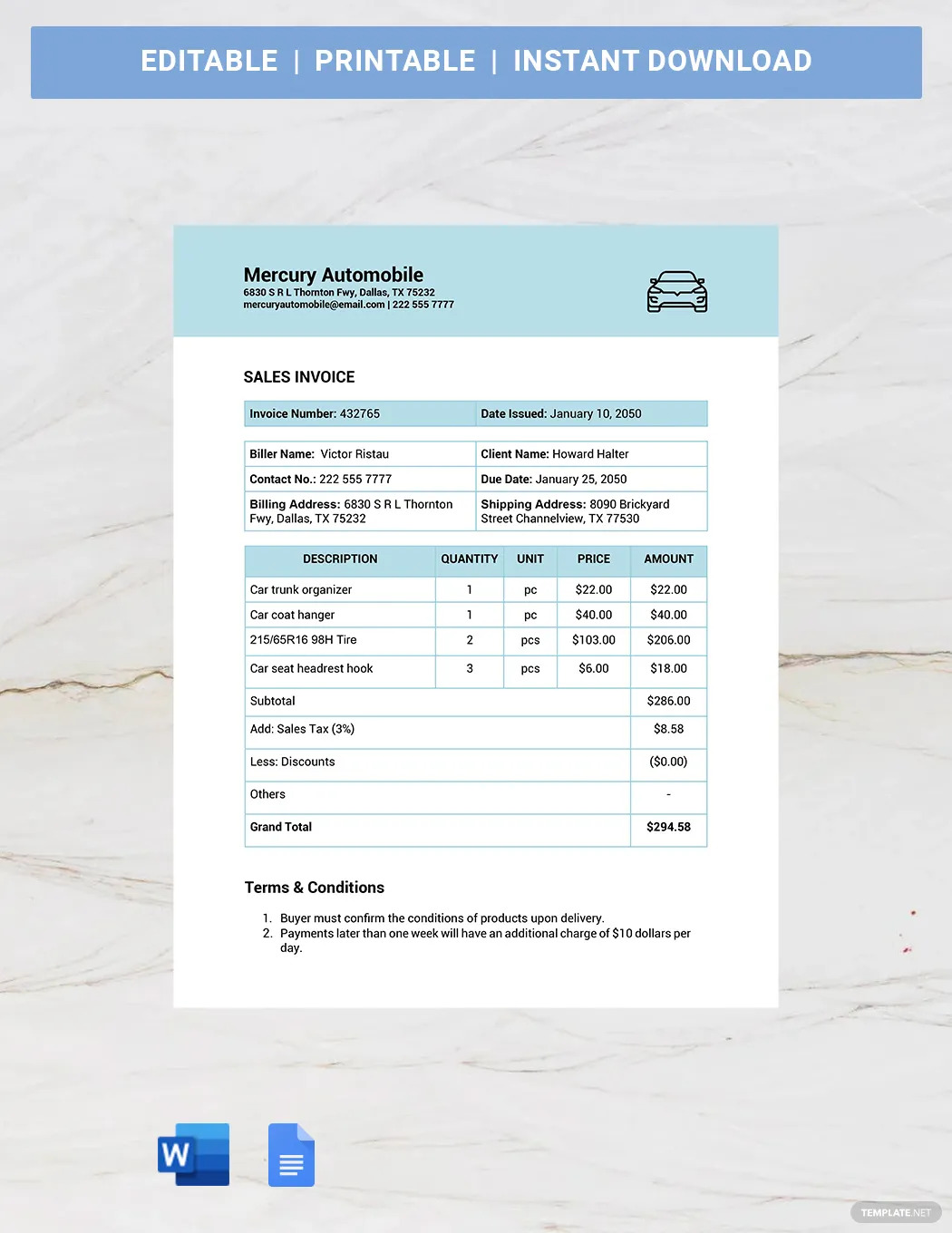 car invoice book ideas and examples