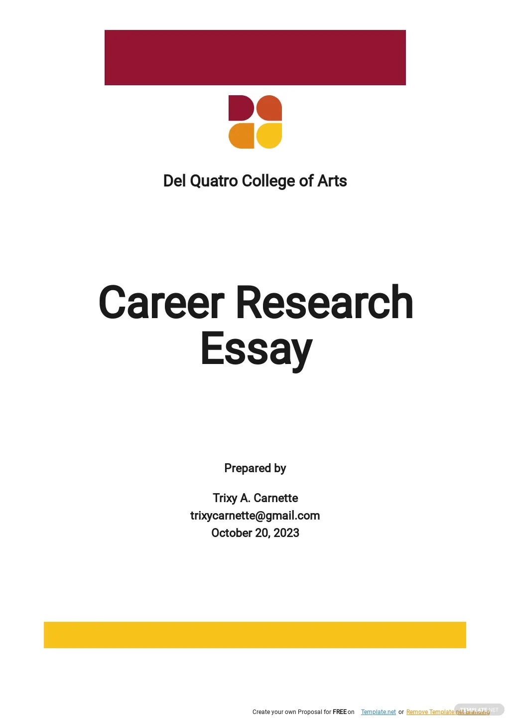career research paper essay ideas and examples