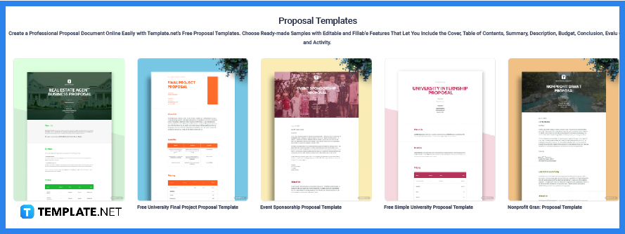 choose a proposal template step