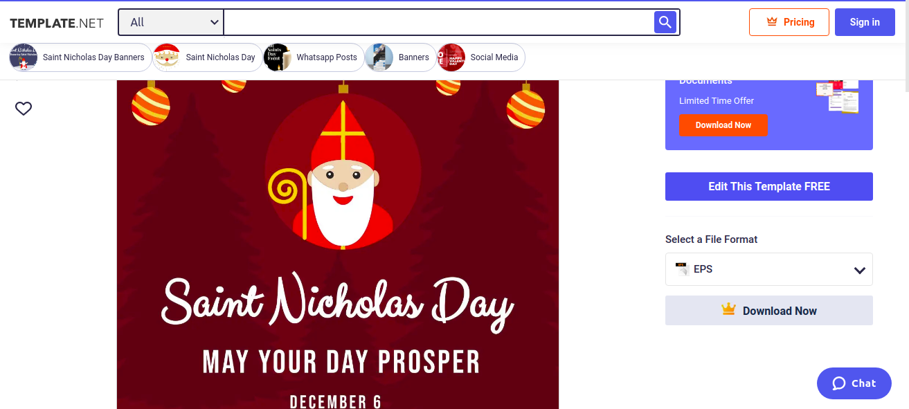 choose a saint nicholas day whatsapp post template
