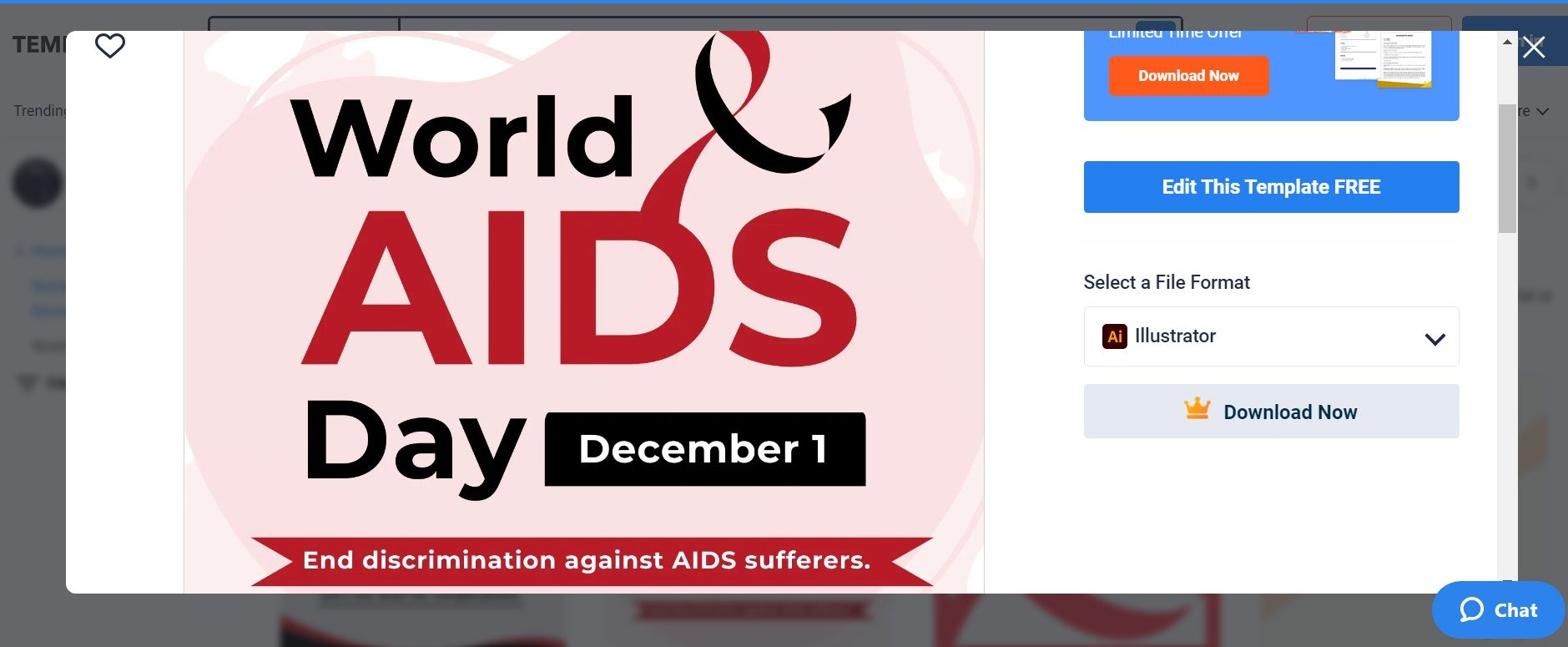 choose a world aids day fb post template