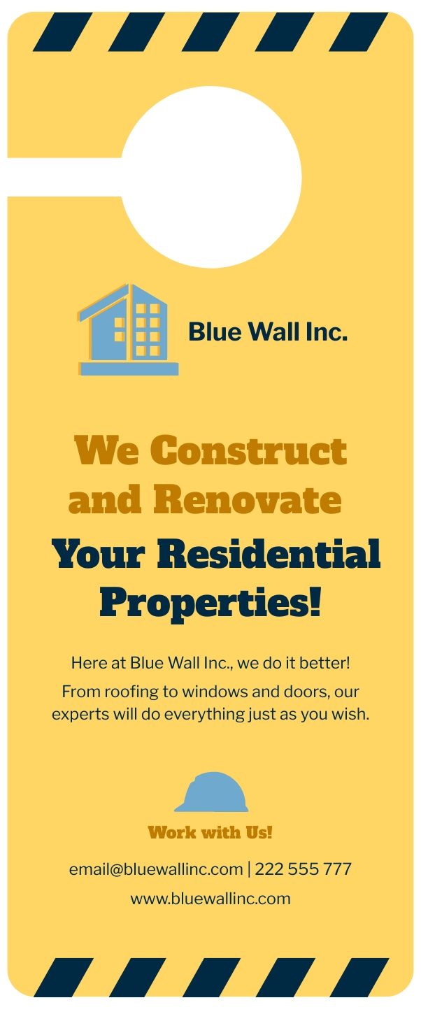 Door Hanger Maker Free, Creator, Generator, Edit Online Free