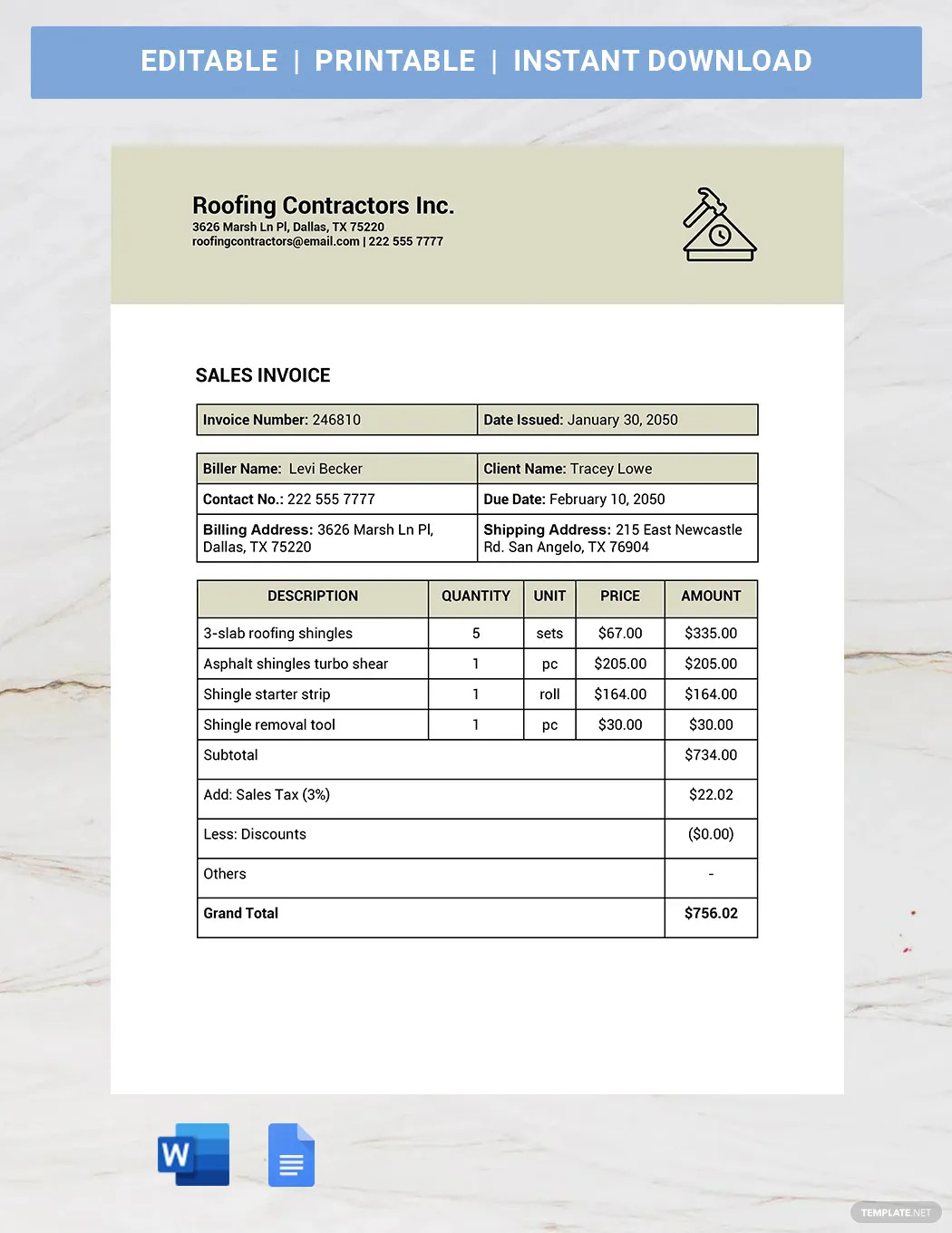 contractor invoice book ideas and examples
