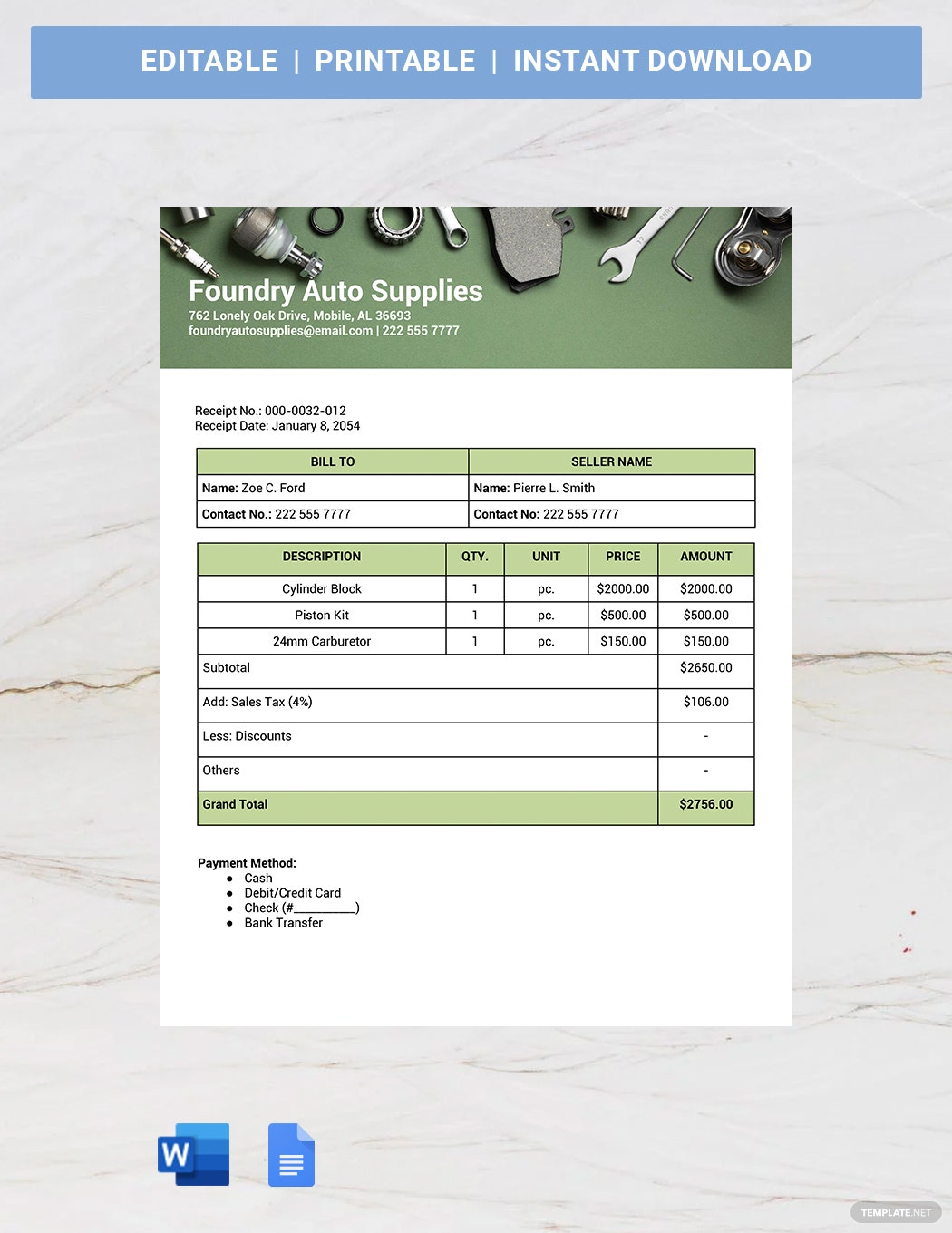 digital receipt book ideas and examples