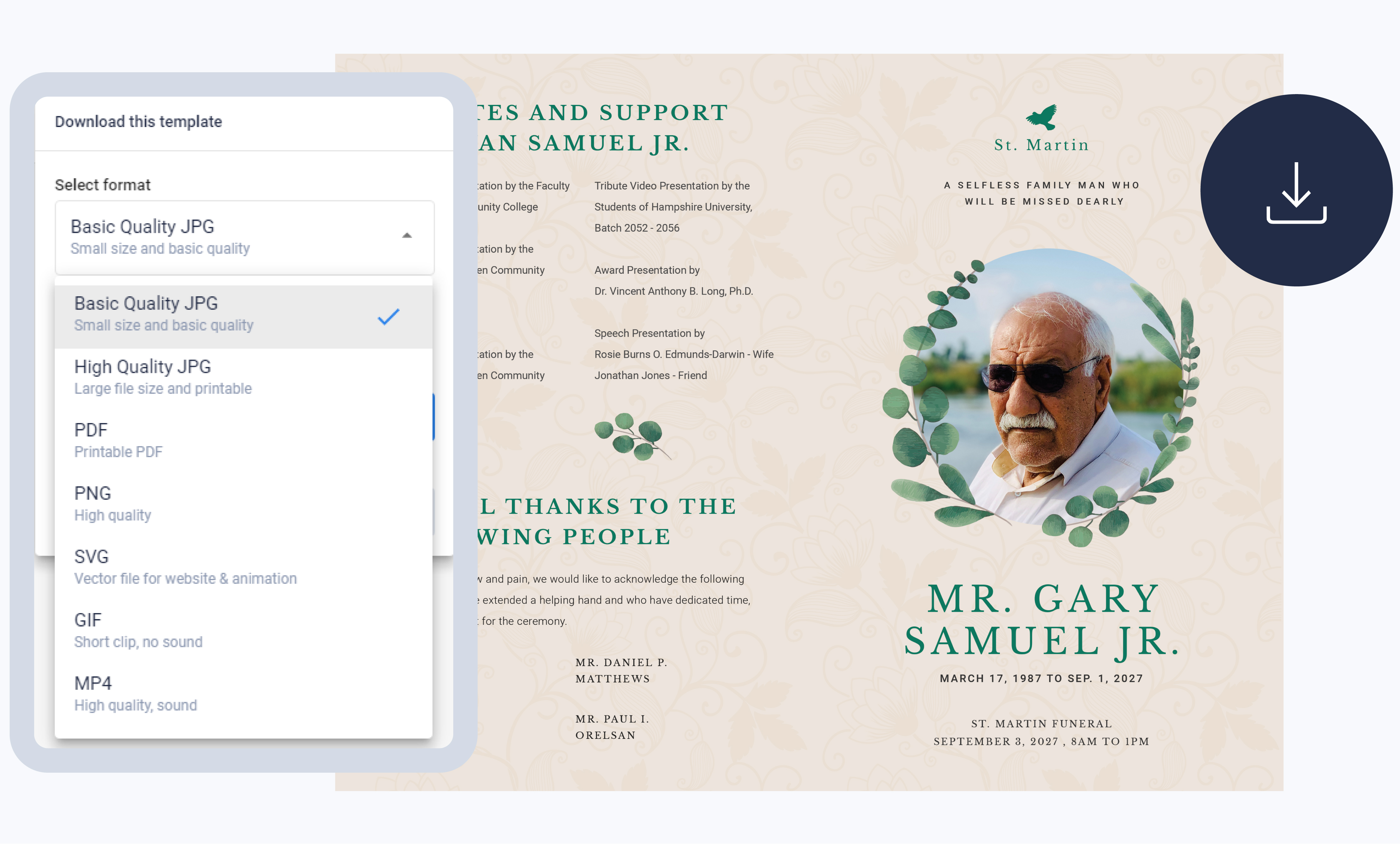 Obituary Card Maker Free Creator Generator Edit Online Free 