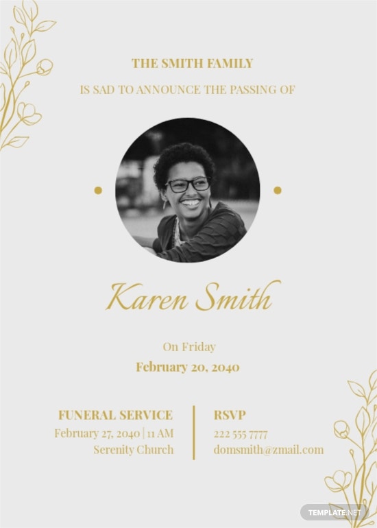 funeral death announcement ideas and examples
