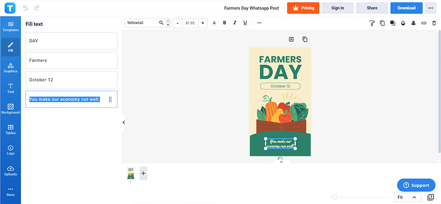 generate a farmers day greeting