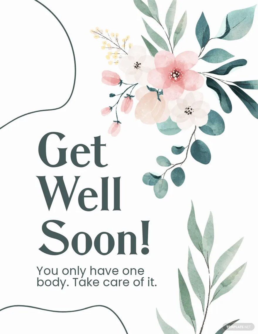 get well soon flyer