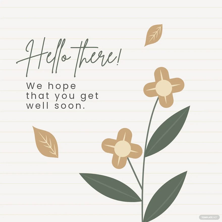 Get Well Soon Card Template With Teddy Bear And Flower Template