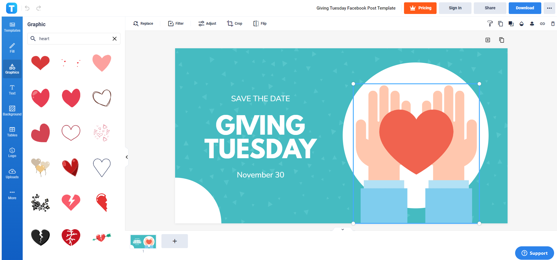 giving tuesday facebook post template