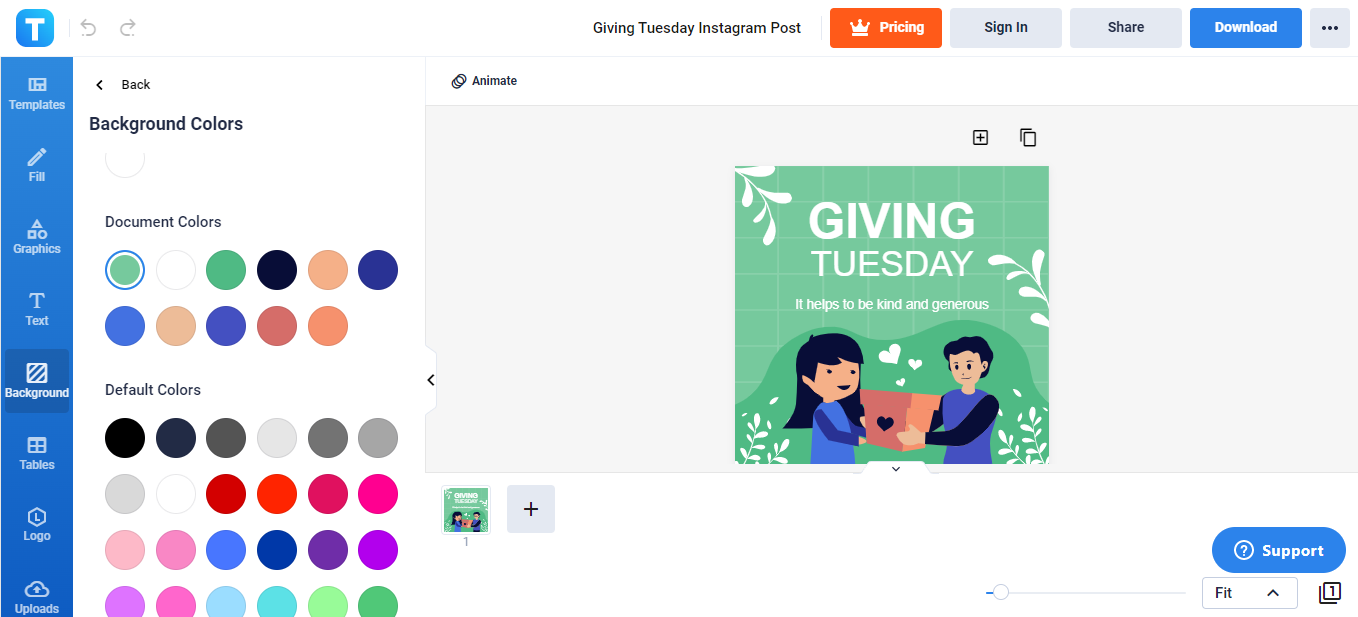 giving tuesday instagram post template net