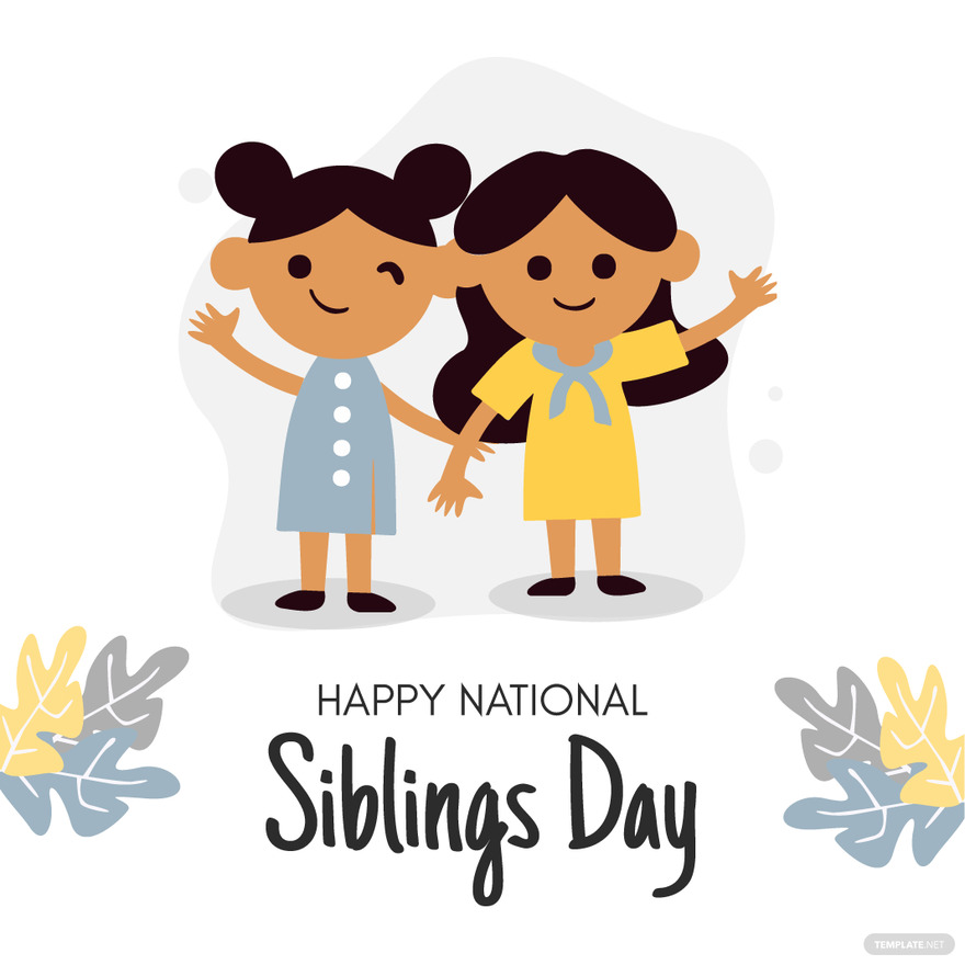 happy national siblings day vector ideas and examples