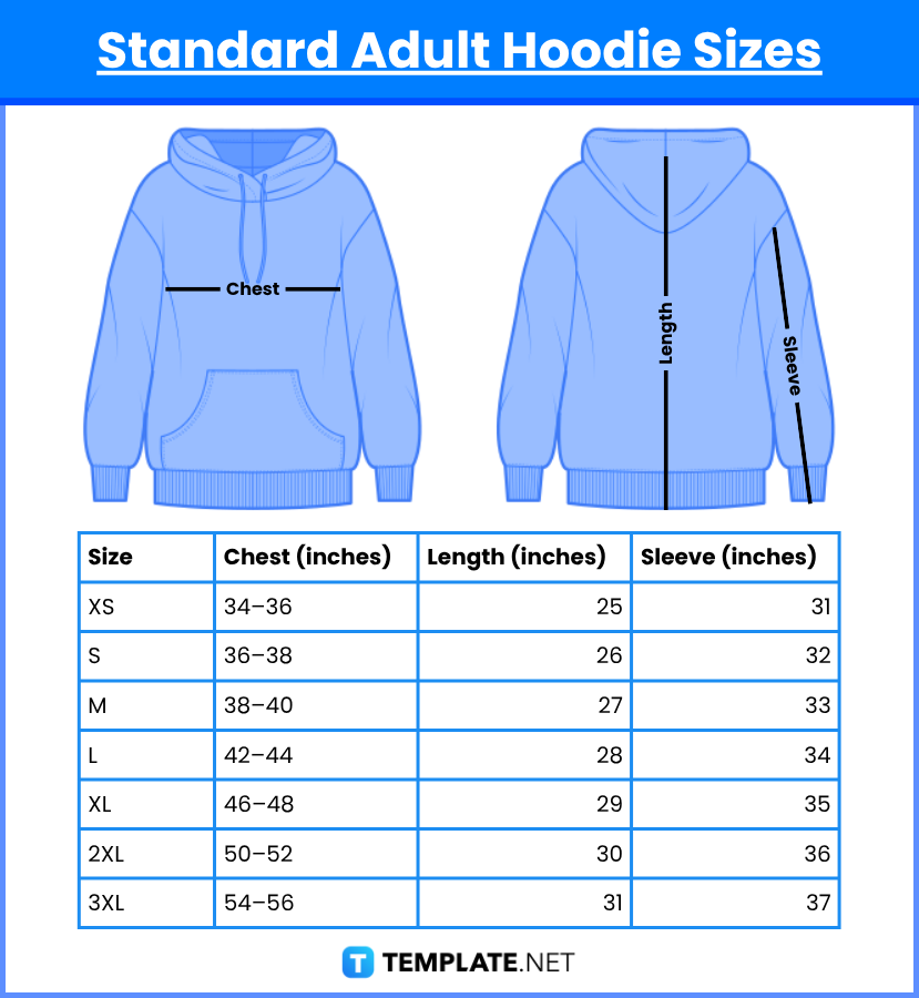 Hoodie Sizes