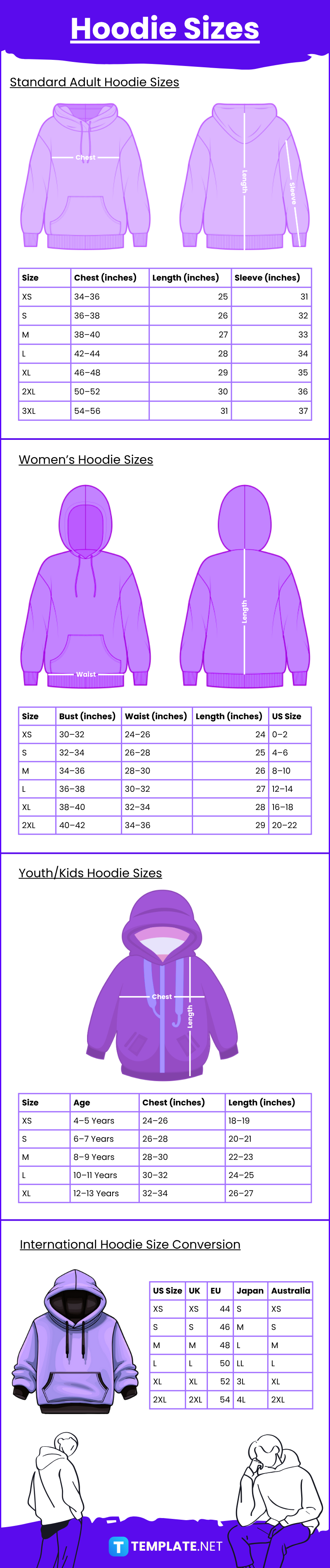 Hoodie Sizes