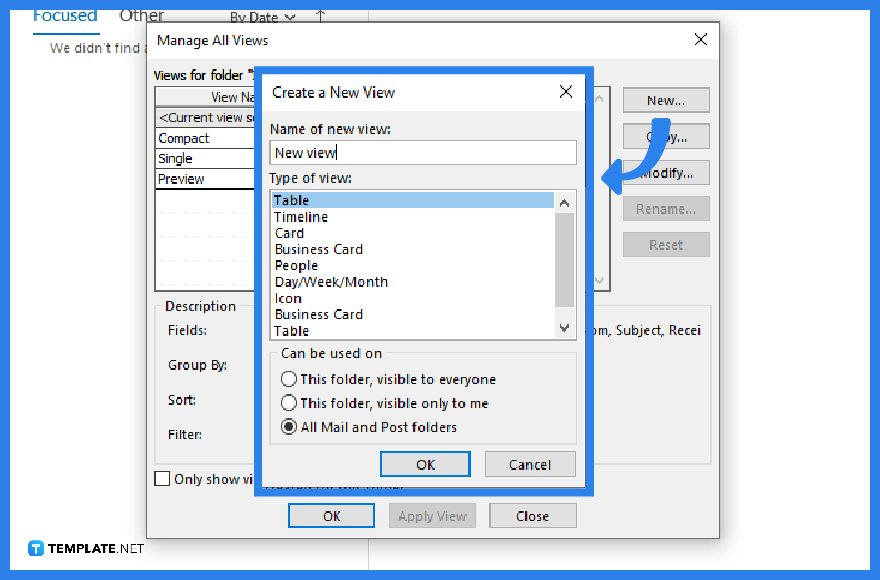 how to change display on microsoft outlook step