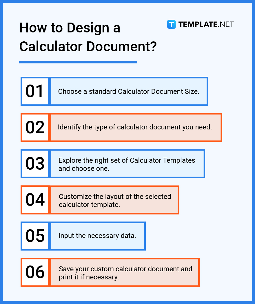 how to design a calculator document