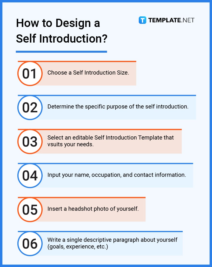 how to design a self introduction
