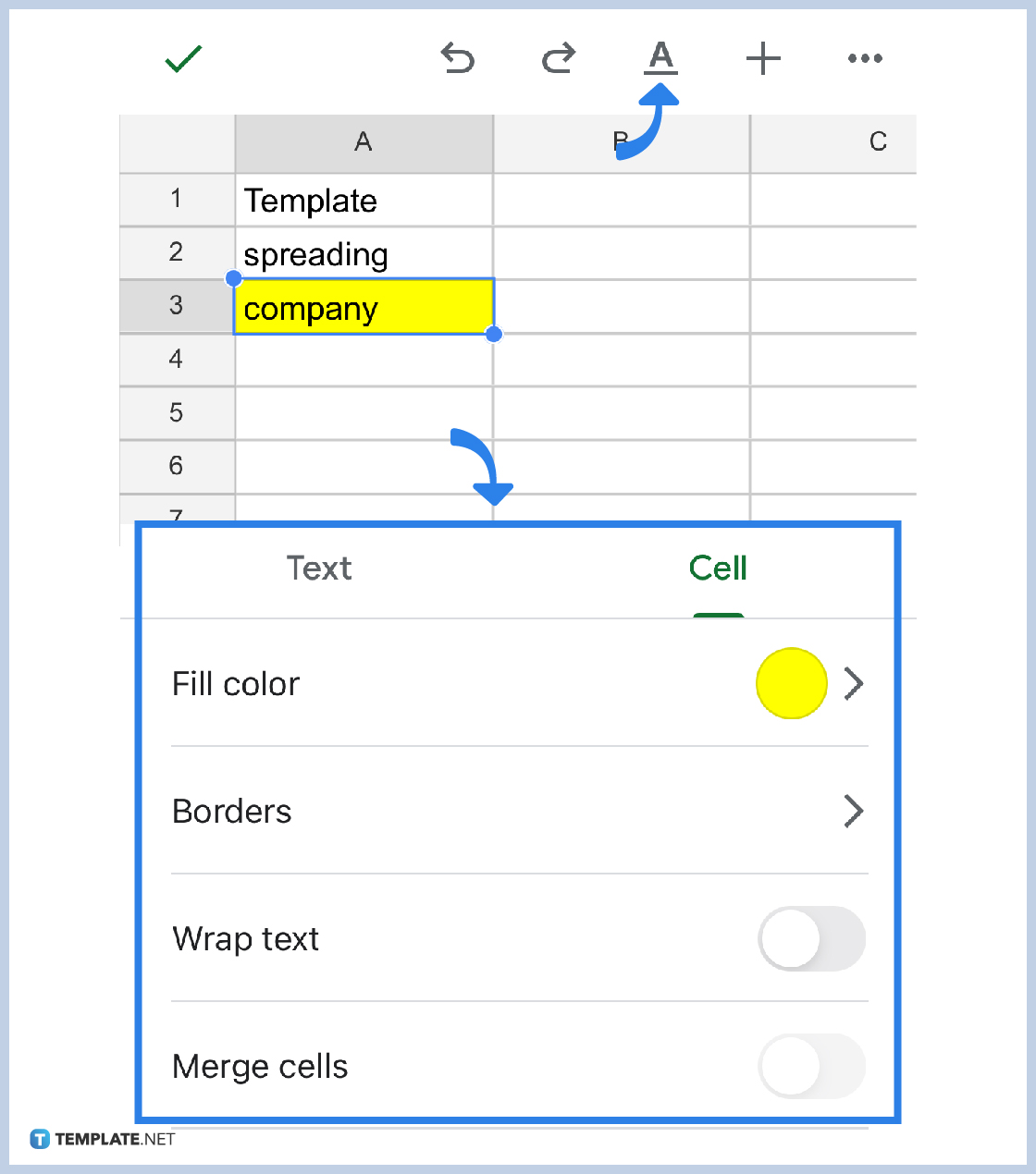 how to use google sheets on mobile step