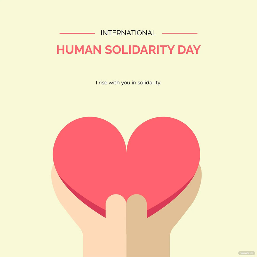 international human solidarity day poster vector ideas and examples