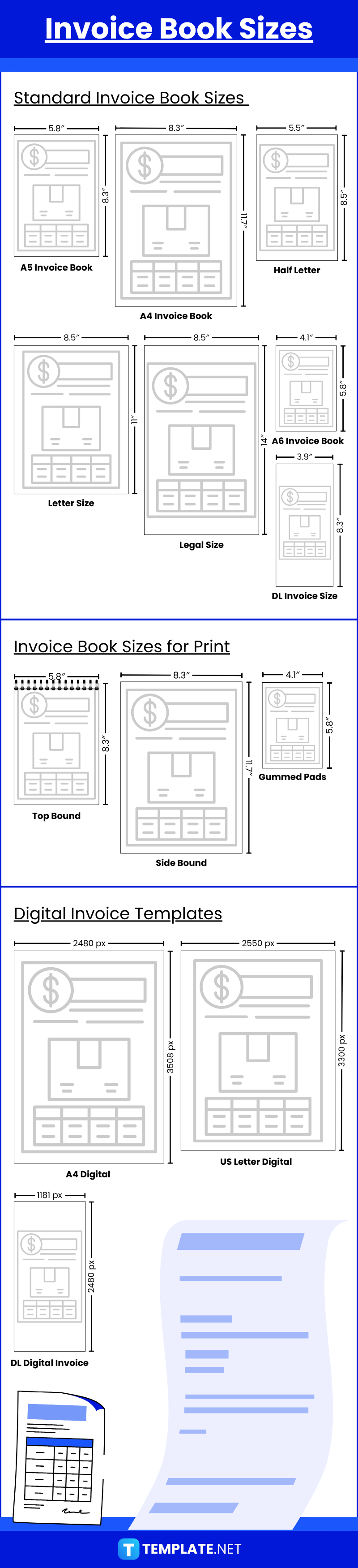 Invoice Book Sizes