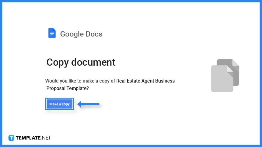 make a copy of the google doc proposal template step