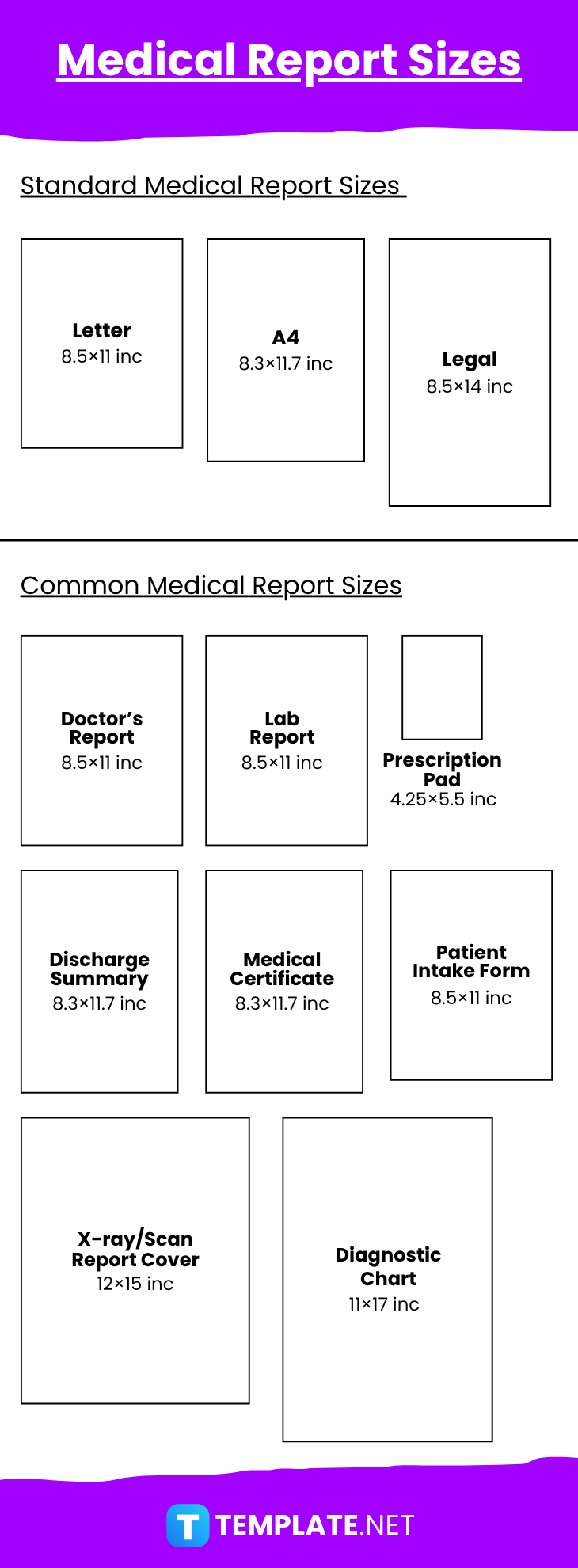 Medical Report Sizes