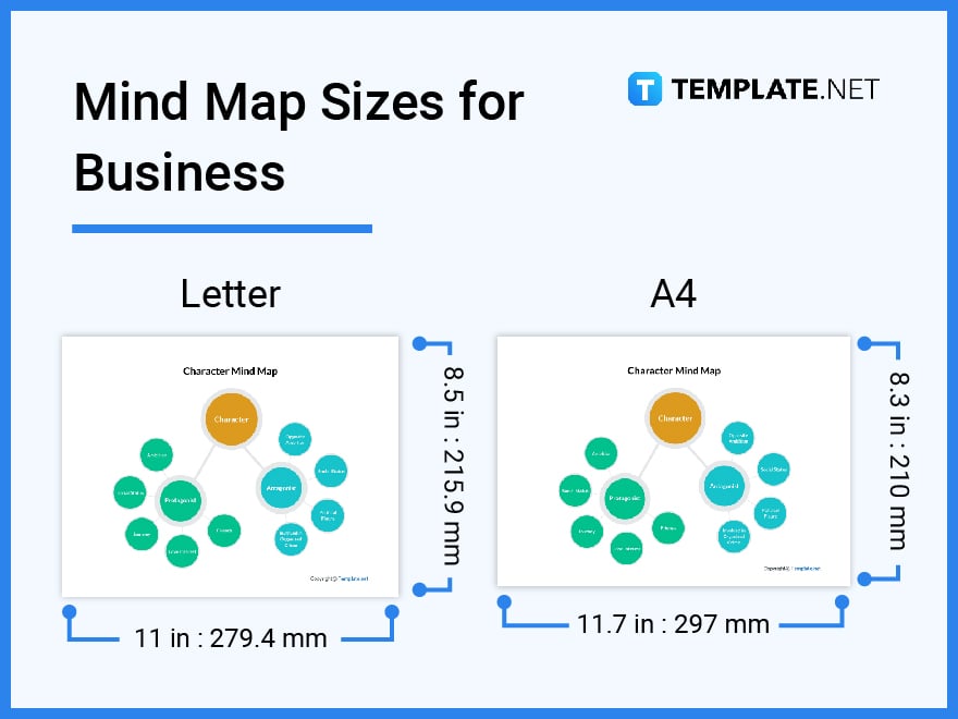 mind map sizes for business