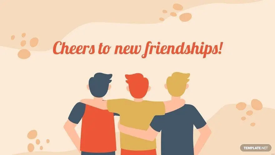 national new friends day greeting card background