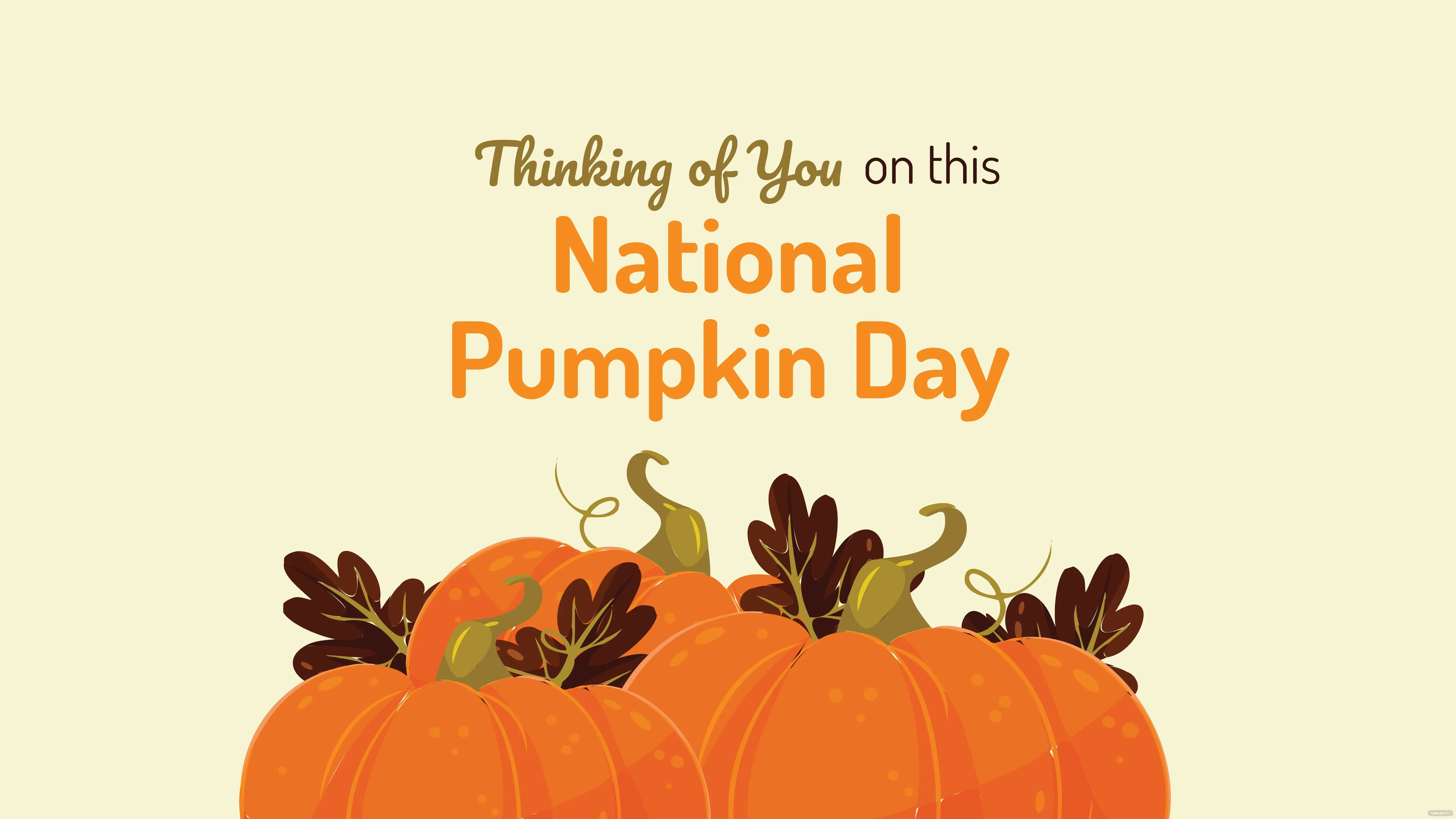 national pumpkin day greeting card background ideas examples