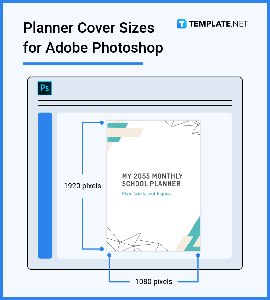 Planner Cover Size Dimension, Inches, mm, cms, Pixel