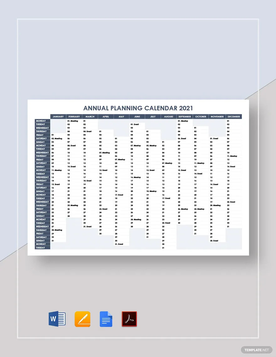 planning calendars