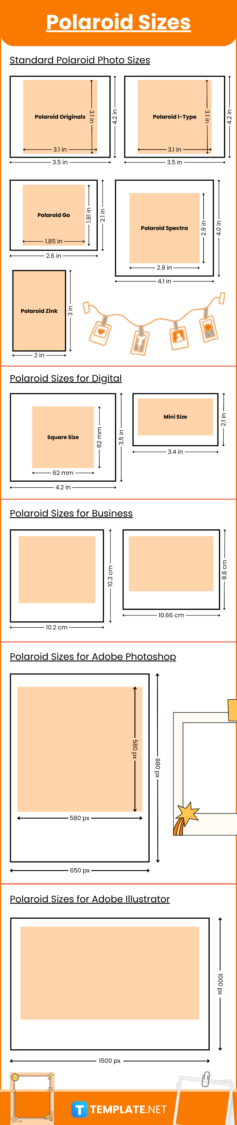 Polaroid Sizes