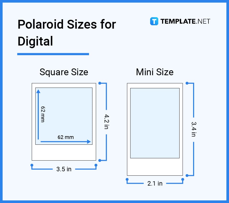 Por nombre Presunto Viajero Polaroid Size - Dimension, Inches, mm, cms, Pixel
