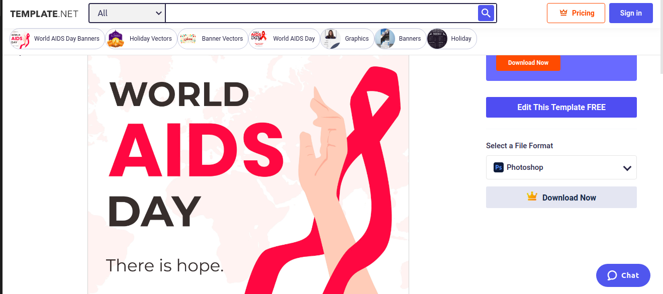 select a world aids day instagram post template