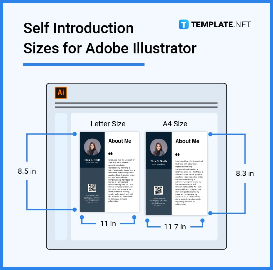 self introduction sizes for adobe illustrator