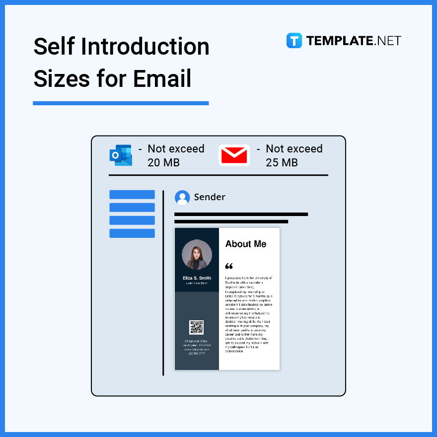 self introduction sizes for email
