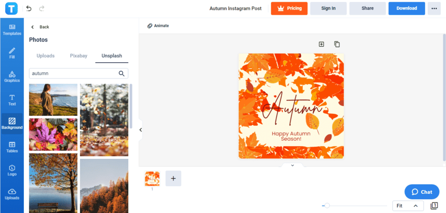 set an autumn themed background picture