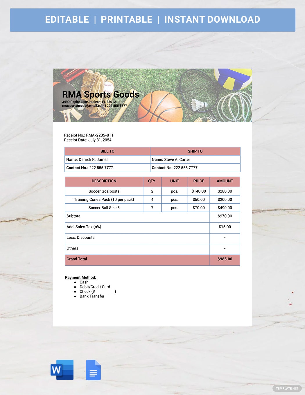 small business receipt book ideas and examples