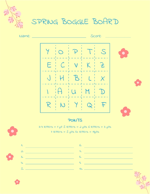 Boggle Board Maker - Free, Creator, Generator, Edit Online | Free ...