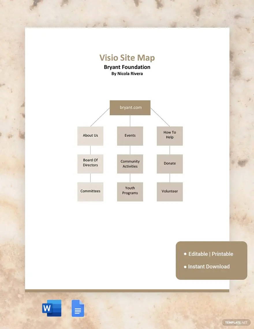 visio site map ideas and examples