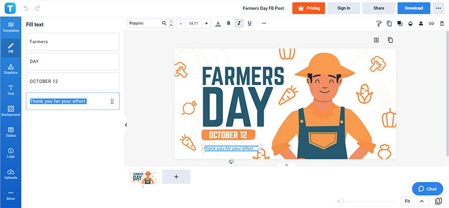 write thankful messages for farmers