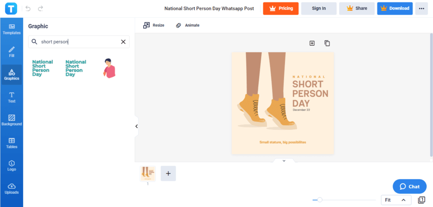 add more digital illustrations that are related to national short person day