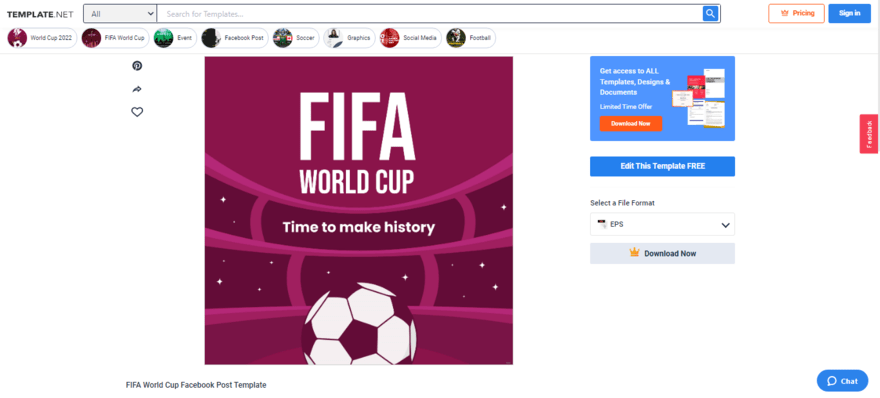 choose an editable fifa world cup facebook post template