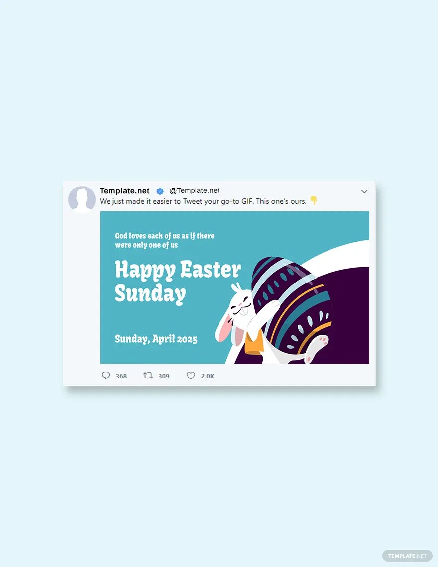 Idées et exemples gratuits de dimanche de Pâques sur Twitter