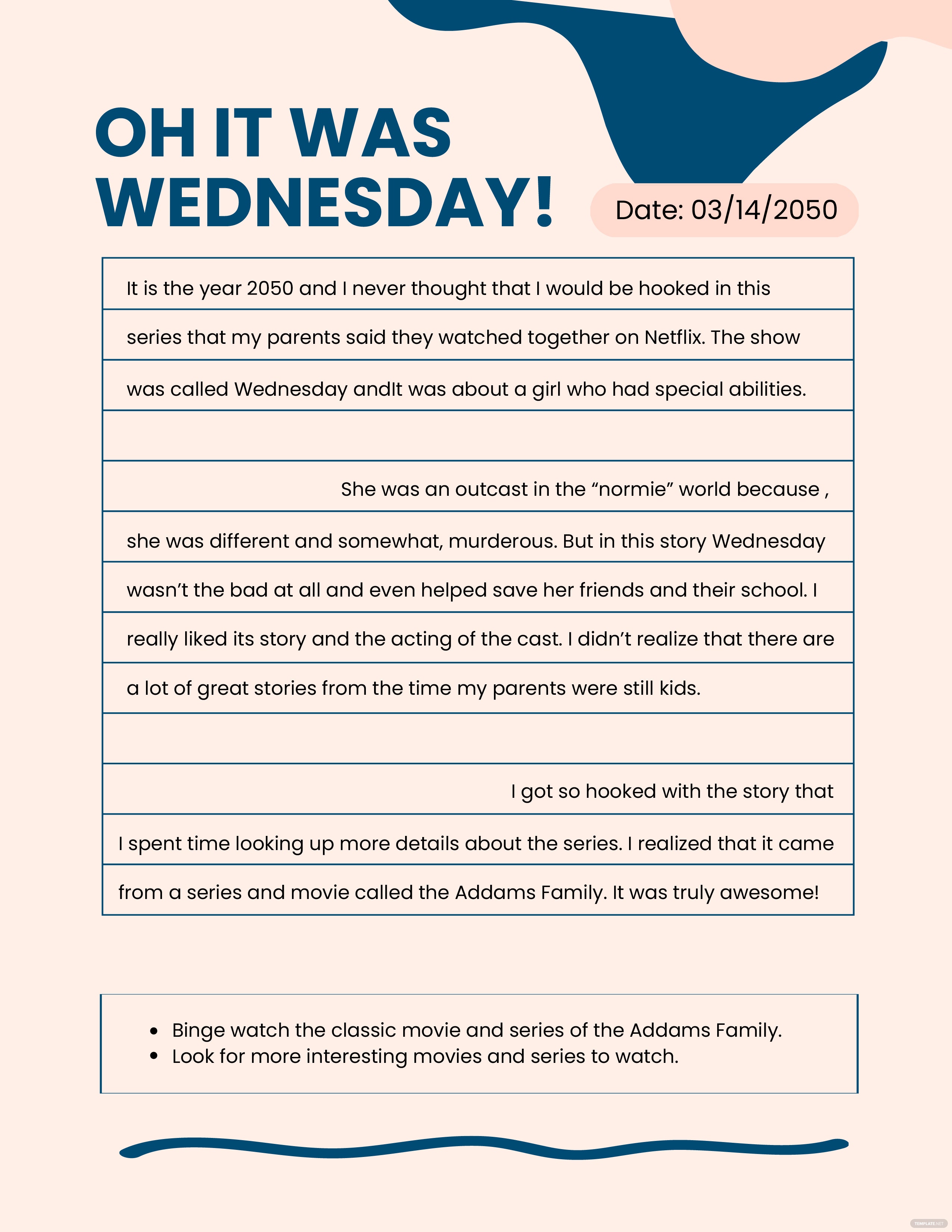 Diary Ideas Examples 2023