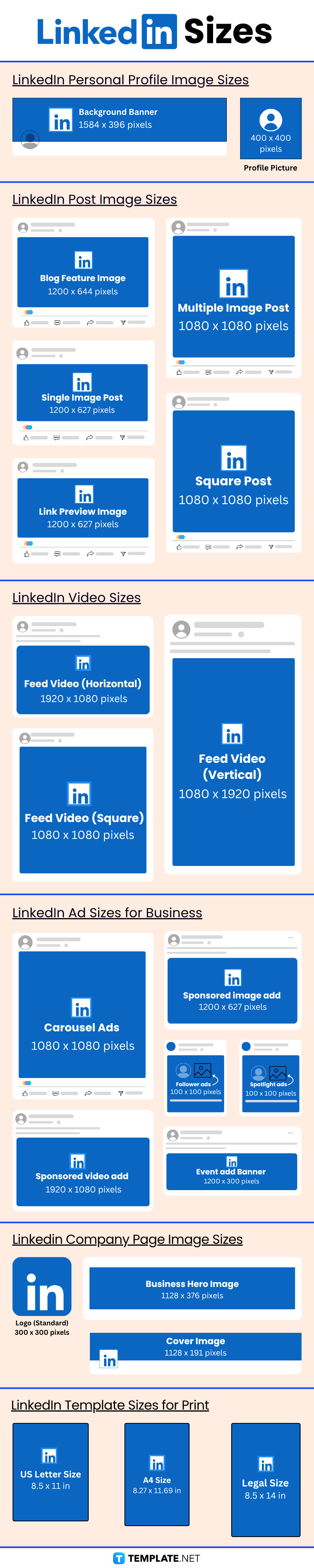 Linkedin Sizes
