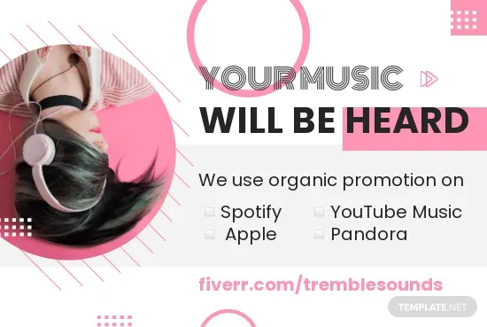 music promotion fiverr banner ideas and examples