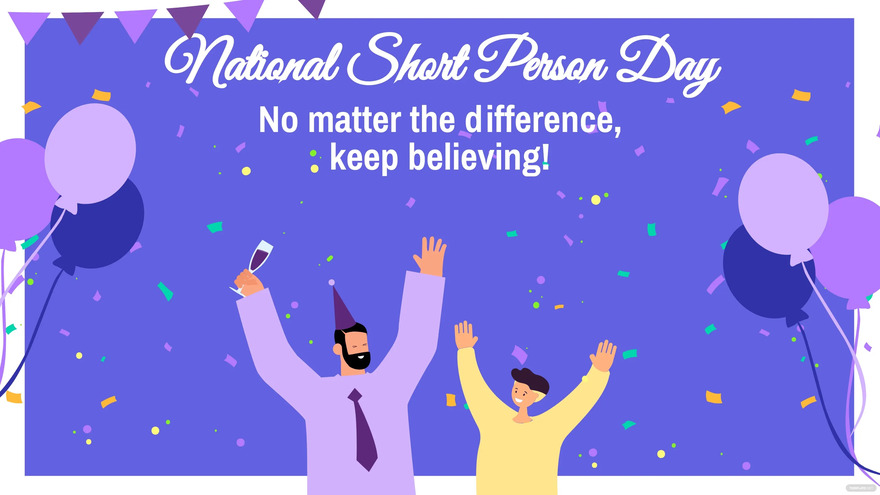 national short person day flyer background ideas and examples