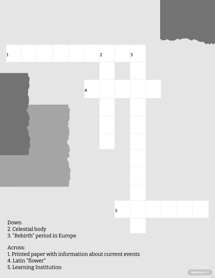 Crossword Ideas Examples 2023
